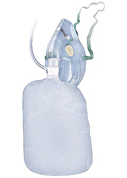 Oxygenmask m.nackb.o.näskl.reserv vuxen