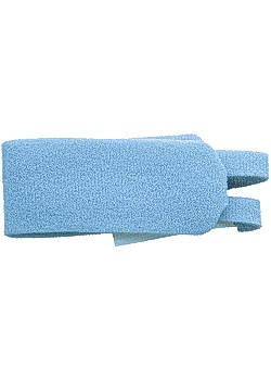 Nackband kort m.fästband blå 16 cm
