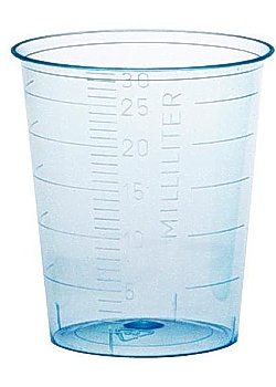 Medicinbägare smal blå middag 30ml 80/FP