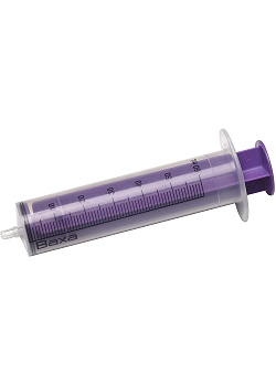 Sondspruta 50/60ml lila m.Oralspets