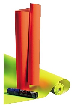 Skyltrulle 100g matt flour röd 70cmx20m