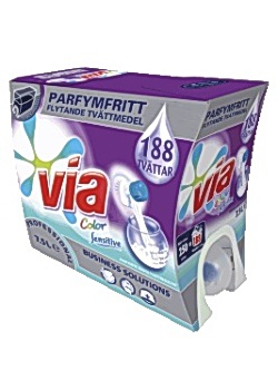 Tvättmedel VIA Pro flytande Color 7,5L