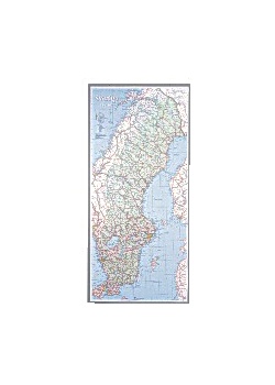 Karta NOBO Sverige 65x136cm