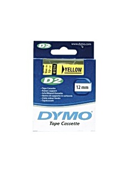 Tape DYMO D2 12mm svart på gul