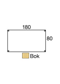 Bord Fristående 180x80cm boklam/svart