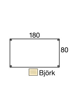 Bord fristående 1800x800mm björkla/svart