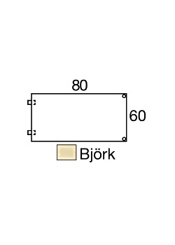 Bord kopplat 1s 800x600mm björklam/svart