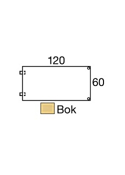 Bord kopplat 120x60cm boklaminat/svart