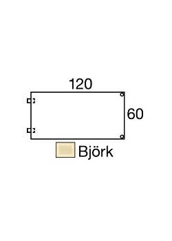 Bord kopplat 1s 1200x600mm björklam/svar