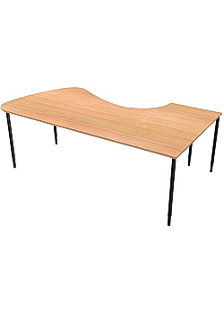 Bord Vänster 220x120cm boklaminat/svart