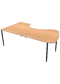 Bord Höger 220x120cm boklaminat/svart