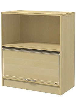 Skåp jalusi 1-hylla H92,5cm björklaminat