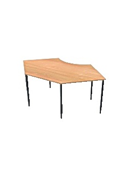 Bord 90grader 80cmx5ggr bokfanér/svart