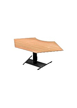 Bord El 90grader 80cmx5ggr bokfanér/svar