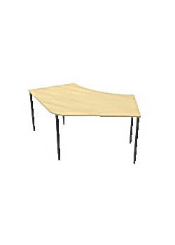Bord 120grader björkfanér/svart