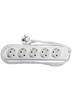 Grenuttag jordat 5-väg 1,5m kabel petsk.