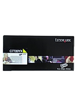 Toner LEXMARK C7720YX gul