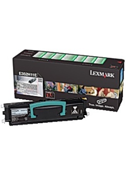 Toner LEXMARK E352H11E svart