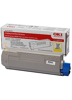 Toner OKI 43865721 gul