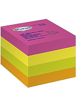Staples Notes kub 76x76 mm rainbow 400bl (block om 400 blad)