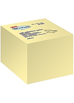 Staples Notes kub 76x76 mm gul (block om 400 blad)
