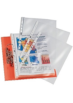 Plastficka STAPLES A4 0,05 präglad (100)