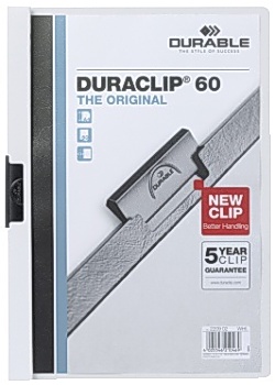 Klämmapp Duraclip 2209 A4 6mm vit
