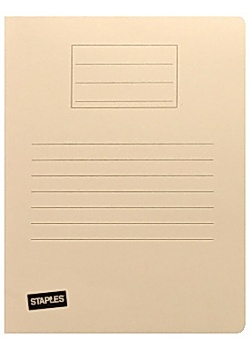 Mapp STAPLES 3-klaff A4 beige