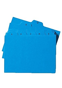 Ledkort A7L A-Ö kartong blå