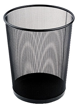 Papperskorg trådmetall svart