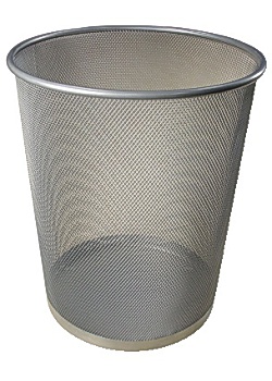 Papperskorg trådmetall 15L silver