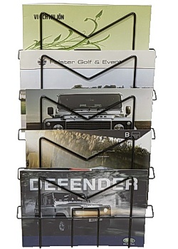 Broschyrställ A4 liggande 5-fack svart