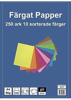 Kop.ppr A4, 80g 10 färger 250/fp
