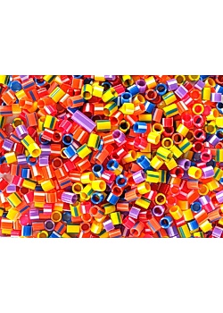 Plastpärla rör med stora hål (1000)