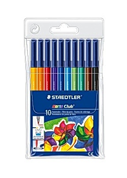 Fiberpenna STAEDTLER 10 färger