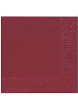 Servett 3-lags 33x33cm vinröd (125)