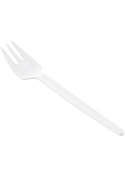 Bestick plast vit kombigaffel (500)