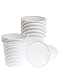 Plastbägare 12cl vit (80)