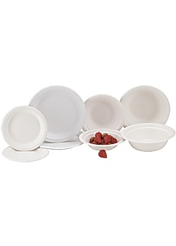 Tallrik Chinet flat 17cm vit (175)