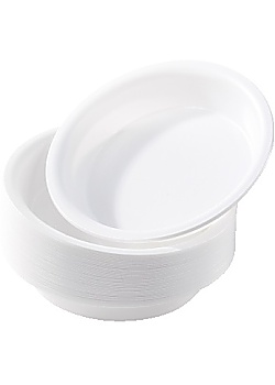 Tallrik plast 19cm djup vit (50)