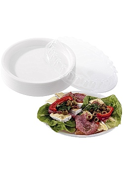 Tallrik plast DUNI 22cm flat vit (50)