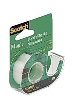 Dokumenttejp SCOTCH 7,5mx19mm m.hållare