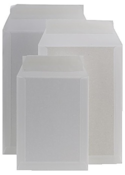 Pappryggpåse 310x440mm vit 150g (125)