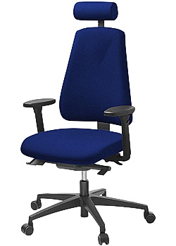 Kontorsstol LD6340 Deluxe blå u svankst