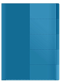 Aktmapp 5-flikar A4 blå