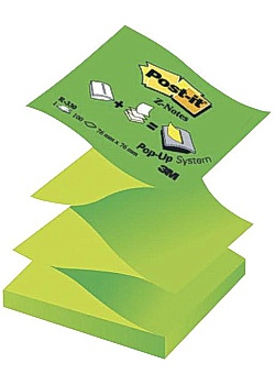 Notes POST-IT Z-block 76x76 grön/lime