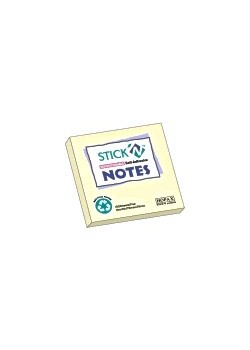 Notes 76x76 mm gul recycled paper