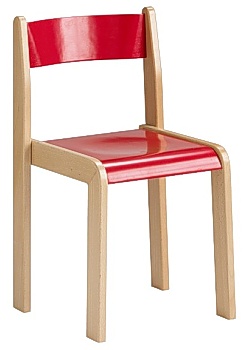 Barnstol Kulör sitthöjd 30cm röd
