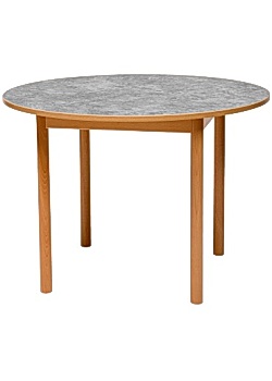 Tapiflexbord rund 120cm h. 52cm lj.grå