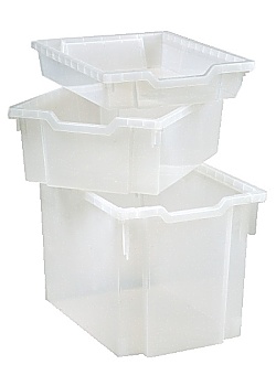 Förvaringsback låg transparent